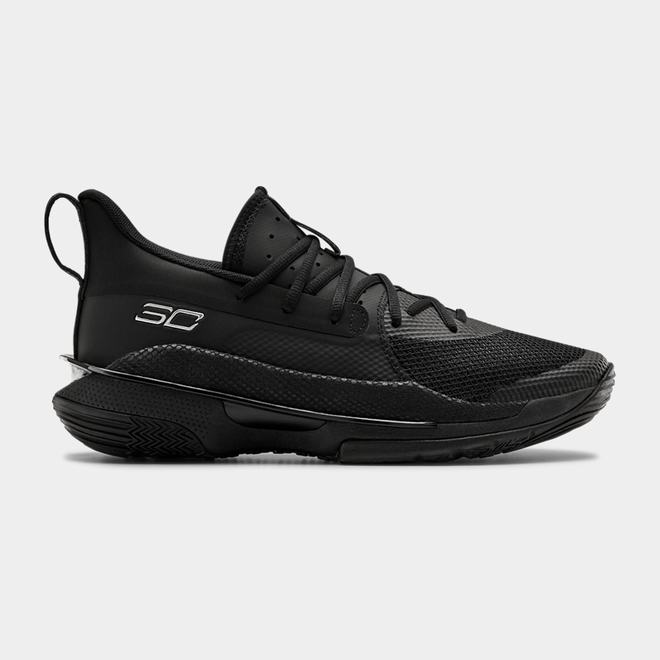 Under Armour Curry 7 Team - Damske Basketbalove Topanky - Čierne/Metal Strieborne